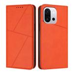 For OnePlus 13T Strong Magnetic Frosted Flip Leather Phone Case(Orange)