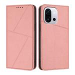 For OnePlus 13T Strong Magnetic Frosted Flip Leather Phone Case(Pink)