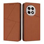For OnePlus Ace 5 Strong Magnetic Frosted Flip Leather Phone Case(Coffee Color)