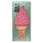 For Samsung Galaxy Note20 Shockproof Painted Transparent TPU Protective Case(Ice Cream)