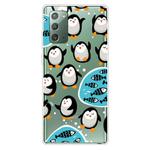 For Samsung Galaxy Note20 Shockproof Painted Transparent TPU Protective Case(Penguin)