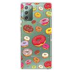 For Samsung Galaxy Note20 Shockproof Painted Transparent TPU Protective Case(Donuts)