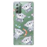 For Samsung Galaxy Note20 Shockproof Painted Transparent TPU Protective Case(Koala)