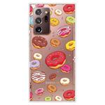 For Samsung Galaxy Note20 Ultra Shockproof Painted Transparent TPU Protective Case(Donuts)