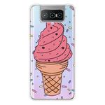 For Asus Zenfone 7 ZS670KS Shockproof Painted Transparent TPU Protective Case(Ice Cream)