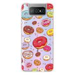 For Asus Zenfone 7 ZS670KS Shockproof Painted Transparent TPU Protective Case(Donuts)