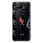 For Asus ROG Phone 3 ZS661KS Shockproof Painted Transparent TPU Protective Case(Black Cats)