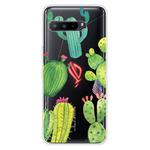 For Asus ROG Phone 3 ZS661KS Shockproof Painted Transparent TPU Protective Case(Cactus)