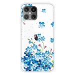For iPhone 12 mini Shockproof Painted Transparent TPU Protective Case(Star Flower)