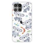 For iPhone 12 mini Shockproof Painted Transparent TPU Protective Case(Koala)