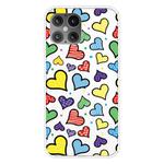 For iPhone 12 Pro Max Shockproof Painted Transparent TPU Protective Case(Hearts)