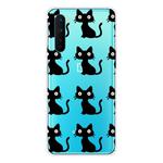 For OnePlus Nord Shockproof Painted Transparent TPU Protective Case(Black Cats)