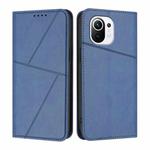 For Xiaomi Mi 11 Strong Magnetic Frosted Flip Leather Phone Case(Royal Blue)