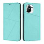 For Xiaomi Mi 11 Strong Magnetic Frosted Flip Leather Phone Case(Light Blue)