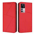 For Xiaomi 12T Strong Magnetic Frosted Flip Leather Phone Case(Red)