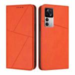For Xiaomi 12T Strong Magnetic Frosted Flip Leather Phone Case(Orange)