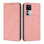 For Xiaomi 12T Strong Magnetic Frosted Flip Leather Phone Case(Pink)