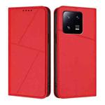 For Xiaomi 13 Pro Strong Magnetic Frosted Flip Leather Phone Case(Red)