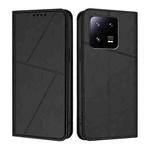 For Xiaomi 13 Pro Strong Magnetic Frosted Flip Leather Phone Case(Black)