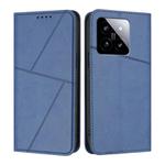 For Xiaomi 14 Strong Magnetic Frosted Flip Leather Phone Case(Royal Blue)