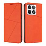 For Xiaomi 14T Strong Magnetic Frosted Flip Leather Phone Case(Orange)