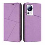 For Xiaomi 13 Lite / Civi 2 Strong Magnetic Frosted Flip Leather Phone Case(Light Purple)