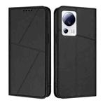 For Xiaomi 13 Lite / Civi 2 Strong Magnetic Frosted Flip Leather Phone Case(Black)