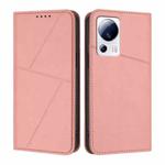 For Xiaomi 13 Lite / Civi 2 Strong Magnetic Frosted Flip Leather Phone Case(Pink)