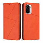 For Xiaomi Poco F3 / Redmi K40 Strong Magnetic Frosted Flip Leather Phone Case(Orange)