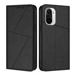 For Xiaomi Poco F3 / Redmi K40 Strong Magnetic Frosted Flip Leather Phone Case(Black)