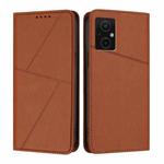 For Xiaomi Poco M5 Strong Magnetic Frosted Flip Leather Phone Case(Coffee Color)