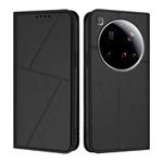 For Xiaomi 15 Ultra Strong Magnetic Frosted Flip Leather Phone Case(Black)