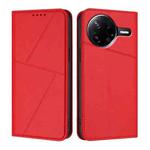 For Xiaomi Poco F7 Pro / Redmi K80 Strong Magnetic Frosted Flip Leather Phone Case(Red)