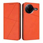 For Xiaomi Poco F7 Pro / Redmi K80 Strong Magnetic Frosted Flip Leather Phone Case(Orange)