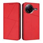 For Xiaomi Poco F7 Ultra / Redmi K80 Pro Strong Magnetic Frosted Flip Leather Phone Case(Red)