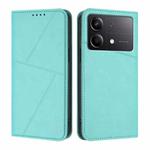 For Xiaomi Poco X6 Neo 5G Strong Magnetic Frosted Flip Leather Phone Case(Light Blue)