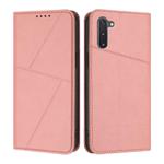 For Samsung Galaxy Note10 5G Strong Magnetic Frosted Flip Leather Phone Case(Pink)