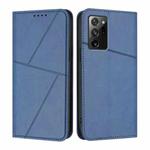 For Samsung Galaxy Note20 5G Strong Magnetic Frosted Flip Leather Phone Case(Royal Blue)