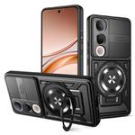 For vivo V50 Lite 5G Armor Rotating Holder MagSafe Phone Case(Black)