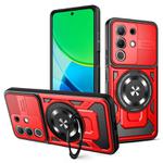For vivo Y29 4G / T4X 5G Armor Rotating Holder MagSafe Phone Case(Red)