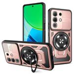 For vivo Y29 4G / T4X 5G Armor Rotating Holder MagSafe Phone Case(Rose Gold)