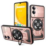 For vivo Y29s 5G / Y04 4G Armor Rotating Holder MagSafe Phone Case(Rose Gold)