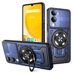 For vivo Y29s 5G / Y04 4G Armor Rotating Holder MagSafe Phone Case(Blue)