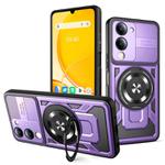 For vivo Y29s 5G / Y04 4G Armor Rotating Holder MagSafe Phone Case(Purple)