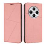 For Redmi 14C 4G / 14R 5G / A4 5G Strong Magnetic Frosted Flip Leather Phone Case(Pink)