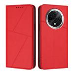 For Redmi A3 Pro Strong Magnetic Frosted Flip Leather Phone Case(Red)