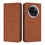 For Redmi A3 Pro Strong Magnetic Frosted Flip Leather Phone Case(Coffee Color)