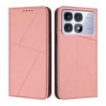 For Redmi K70 Ultra Strong Magnetic Frosted Flip Leather Phone Case(Pink)