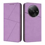 For Redmi A3 4G / A3x 4G Strong Magnetic Frosted Flip Leather Phone Case(Light Purple)