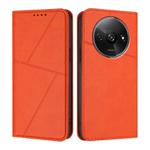 For Redmi A3 4G / A3x 4G Strong Magnetic Frosted Flip Leather Phone Case(Orange)